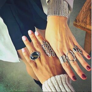 Avant Garde Paris Silver Damier Ring Goth Grunge Punk Cage Witchy Industrial 8